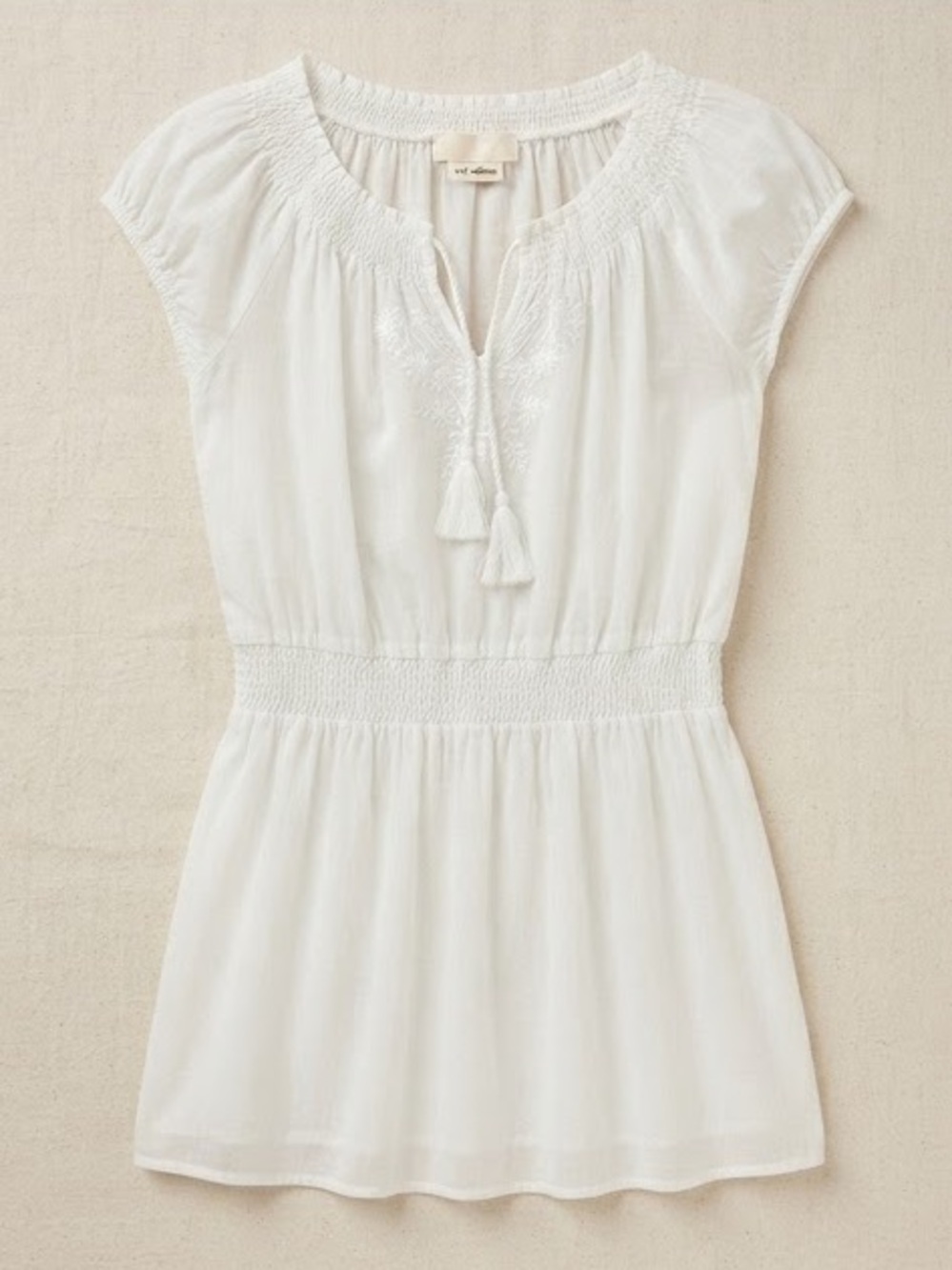 Kismet White Embroidered Beach Cover-Up Tunic - Picture 2 of 13